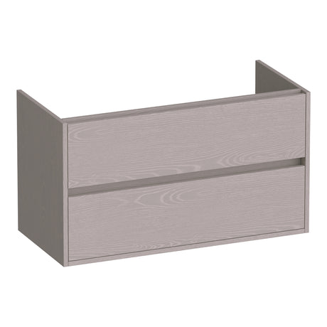 BRAUER Adore onderkast 100 met 2 softclose lades greeploos en 1 sifon uitsparing Timber Greige OK-AR100TE