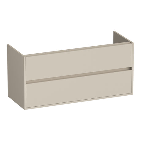 BRAUER Adore onderkast 120 met 2 softclose lades greeploos en 1 sifon uitsparing mat beige OK-AR120-1MB