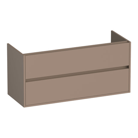BRAUER Adore onderkast 120 met 2 softclose lades greeploos en 1 sifon uitsparing mat mokka OK-AR120-1MM