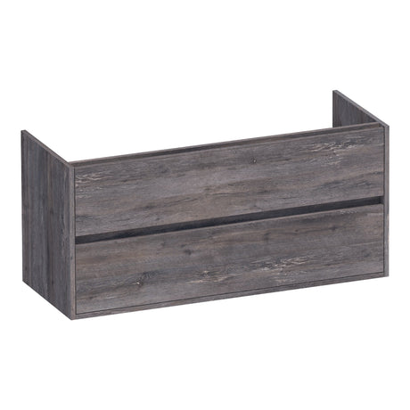 BRAUER Adore onderkast 120 met 2 softclose lades greeploos en 2 sifon uitsparingen Driftwood OK-AR120-2DR