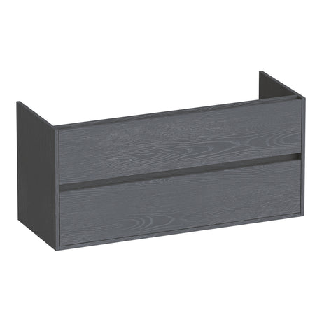 BRAUER Adore onderkast 120 met 2 softclose lades greeploos en 2 sifon uitsparingen Timber Grey OK-AR120-2TG