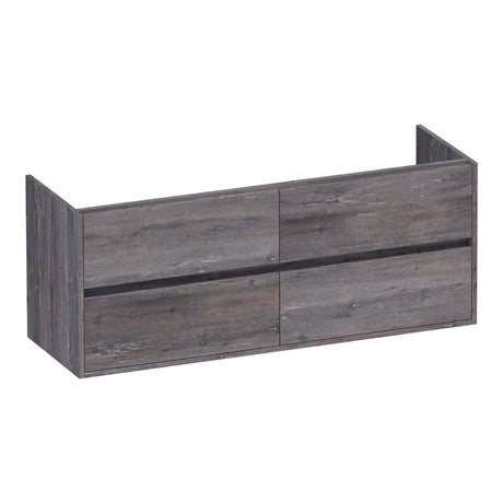 BRAUER Adore onderkast 140 met 4 softclose lades greeploos en 2 sifon uitsparingen Driftwood OK-AR140DR