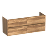 BRAUER Adore onderkast 140 met 4 softclose lades greeploos en 2 sifon uitsparingen Honey OK-AR140HO