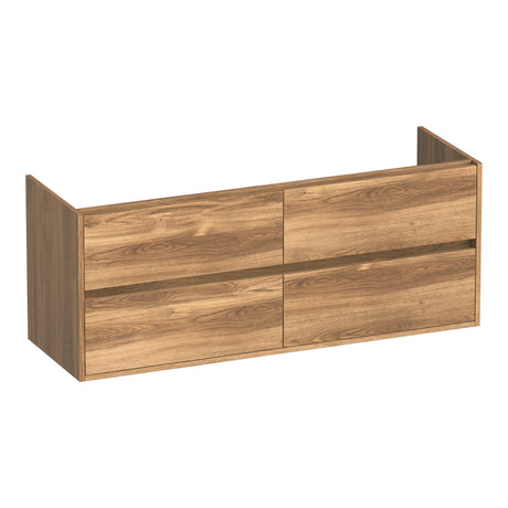 BRAUER Adore onderkast 140 met 4 softclose lades greeploos en 2 sifon uitsparingen Honey OK-AR140HO