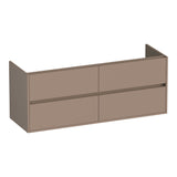 BRAUER Adore onderkast 140 met 4 softclose lades greeploos en 2 sifon uitsparingen mat mokka OK-AR140MM