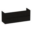 BRAUER Adore onderkast 140 met 4 softclose lades greeploos en 2 sifon uitsparingen Timber Black OK-AR140TB