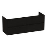 BRAUER Adore onderkast 140 met 4 softclose lades greeploos en 2 sifon uitsparingen Timber Black OK-AR140TB