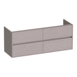 BRAUER Adore onderkast 140 met 4 softclose lades greeploos en 2 sifon uitsparingen Timber Greige OK-AR140TE