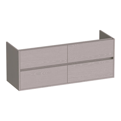 BRAUER Adore onderkast 140 met 4 softclose lades greeploos en 2 sifon uitsparingen Timber Greige OK-AR140TE