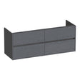 BRAUER Adore onderkast 140 met 4 softclose lades greeploos en 2 sifon uitsparingen Timber Grey OK-AR140TG