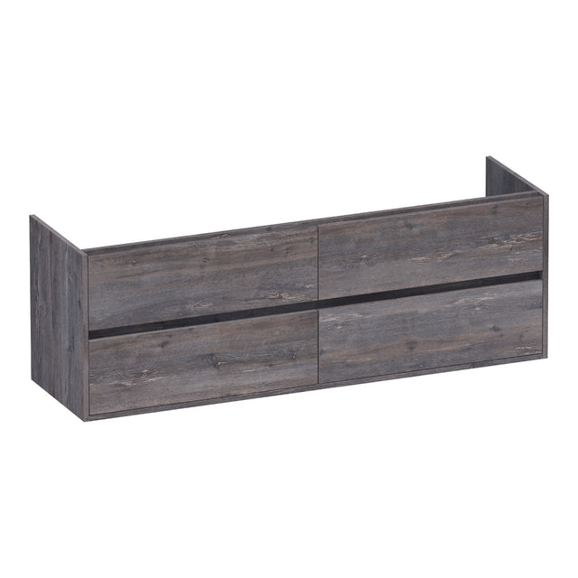 BRAUER Adore onderkast 160 met 4 softclose lades greeploos en 2 sifon uitsparingen Driftwood OK-AR160DR