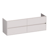 BRAUER Adore onderkast 160 met 4 softclose lades greeploos en 2 sifon uitsparingen mat zand OK-AR160MS
