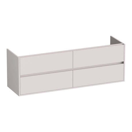BRAUER Adore onderkast 160 met 4 softclose lades greeploos en 2 sifon uitsparingen mat zand OK-AR160MS