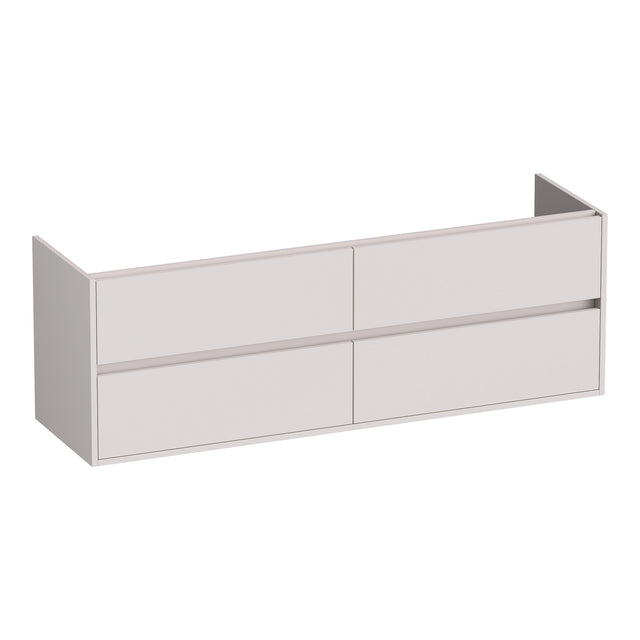 BRAUER Adore onderkast 160 met 4 softclose lades greeploos en 2 sifon uitsparingen mat zand OK-AR160MS