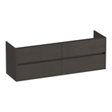 BRAUER Adore onderkast 160 met 4 softclose lades greeploos en 2 sifon uitsparingen Timber Anthracite OK-AR160TA