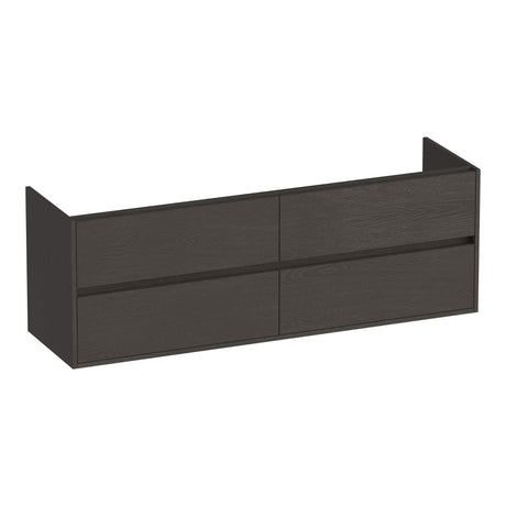 BRAUER Adore onderkast 160 met 4 softclose lades greeploos en 2 sifon uitsparingen Timber Anthracite OK-AR160TA