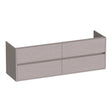 BRAUER Adore onderkast 160 met 4 softclose lades greeploos en 2 sifon uitsparingen Timber Greige OK-AR160TE