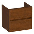 BRAUER Adore onderkast 60 met 2 softclose lades greeploos en 1 sifon uitsparing lamellen eiken bruin OK-AR60LEB