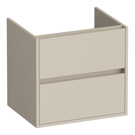 BRAUER Adore onderkast 60 met 2 softclose lades greeploos en 1 sifon uitsparing mat beige OK-AR60MB