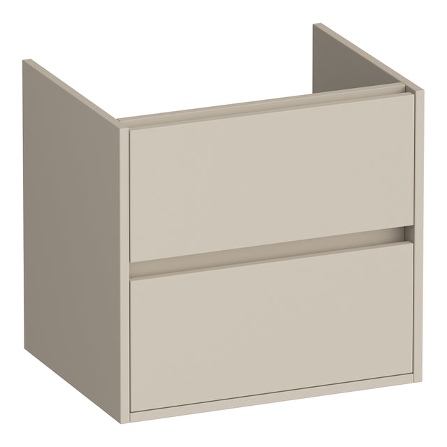 BRAUER Adore onderkast 60 met 2 softclose lades greeploos en 1 sifon uitsparing mat beige OK-AR60MB