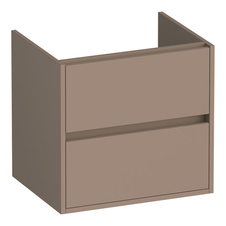 BRAUER Adore onderkast 60 met 2 softclose lades greeploos en 1 sifon uitsparing mat mokka OK-AR60MM