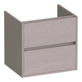 BRAUER Adore onderkast 60 met 2 softclose lades greeploos en 1 sifon uitsparing Timber Greige OK-AR60TE