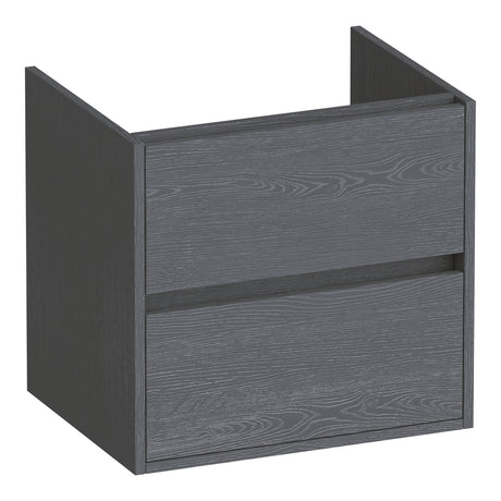 BRAUER Adore onderkast 60 met 2 softclose lades greeploos en 1 sifon uitsparing Timber Grey OK-AR60TG