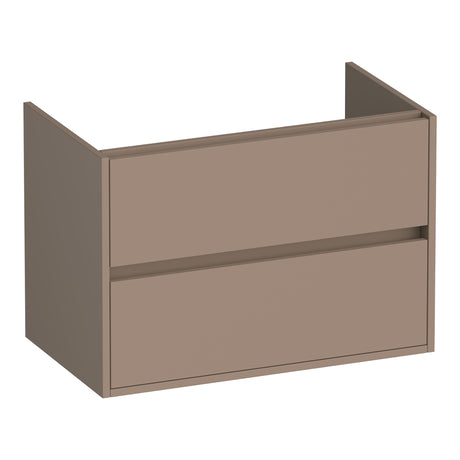 BRAUER Adore onderkast 80 met 2 softclose lades greeploos en 1 sifon uitsparing mat mokka OK-AR80MM