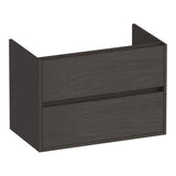 BRAUER Adore onderkast 80 met 2 softclose lades greeploos en 1 sifon uitsparing Timber Anthracite OK-AR80TA