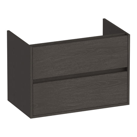 BRAUER Adore onderkast 80 met 2 softclose lades greeploos en 1 sifon uitsparing Timber Anthracite OK-AR80TA