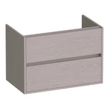 BRAUER Adore onderkast 80 met 2 softclose lades greeploos en 1 sifon uitsparing Timber Greige OK-AR80TE