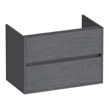 BRAUER Adore onderkast 80 met 2 softclose lades greeploos en 1 sifon uitsparing Timber Grey OK-AR80TG