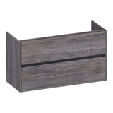 BRAUER Adore onderkast ondiep 100 met 2 softclose lades greeploos en 1 sifon uitsparing Driftwood OK-ARO100DR