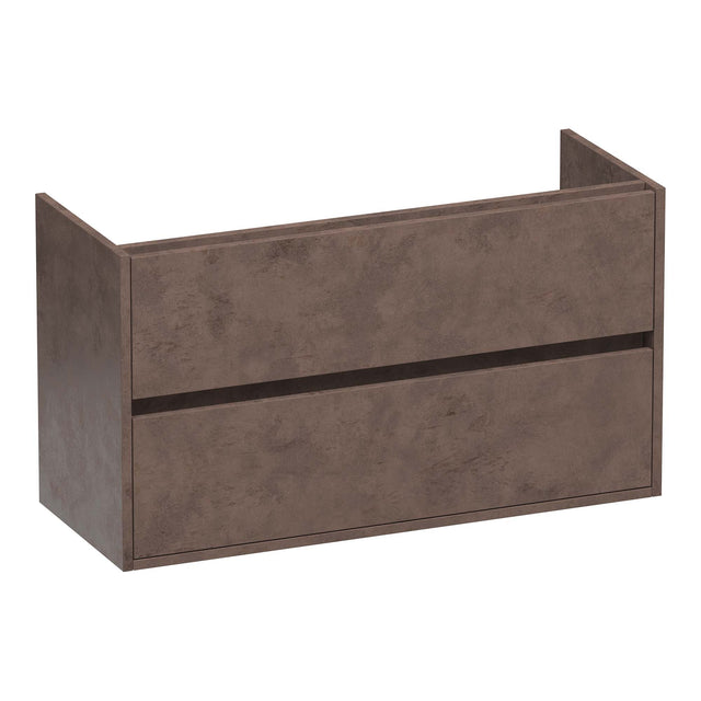 BRAUER Adore onderkast ondiep 100 met 2 softclose lades greeploos en 1 sifon uitsparing Erosion OK-ARO100ER