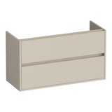 BRAUER Adore onderkast ondiep 100 met 2 softclose lades greeploos en 1 sifon uitsparing mat beige OK-ARO100MB