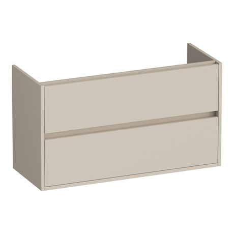 BRAUER Adore onderkast ondiep 100 met 2 softclose lades greeploos en 1 sifon uitsparing mat beige OK-ARO100MB