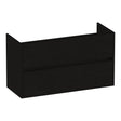 BRAUER Adore onderkast ondiep 100 met 2 softclose lades greeploos en 1 sifon uitsparing Timber Black OK-ARO100TB