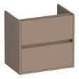 BRAUER Adore onderkast ondiep 60 met 2 softclose lades greeploos en 1 sifon uitsparing mat mokka OK-ARO60MM