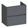 BRAUER Adore onderkast ondiep 60 met 2 softclose lades greeploos en 1 sifon uitsparing Timber Grey OK-ARO60TG