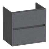 BRAUER Adore onderkast ondiep 60 met 2 softclose lades greeploos en 1 sifon uitsparing Timber Grey OK-ARO60TG