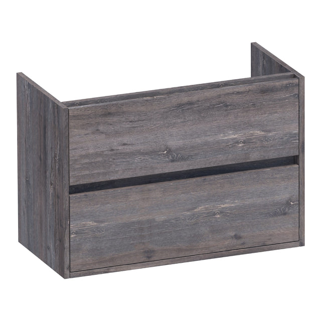 BRAUER Adore onderkast ondiep 80 met 2 softclose lades greeploos en 1 sifon uitsparing Driftwood OK-ARO80DR