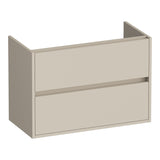 BRAUER Adore onderkast ondiep 80 met 2 softclose lades greeploos en 1 sifon uitsparing mat beige OK-ARO80MB