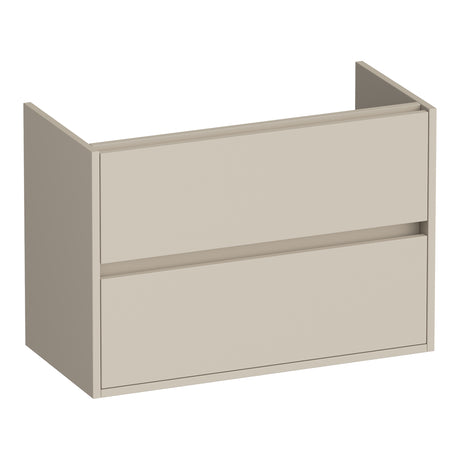 BRAUER Adore onderkast ondiep 80 met 2 softclose lades greeploos en 1 sifon uitsparing mat beige OK-ARO80MB