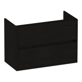 BRAUER Adore onderkast ondiep 80 met 2 softclose lades greeploos en 1 sifon uitsparing Timber Black OK-ARO80TB