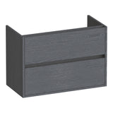 BRAUER Adore onderkast ondiep 80 met 2 softclose lades greeploos en 1 sifon uitsparing Timber Grey OK-ARO80TG