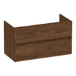 BRAUER Adore Wavy onderkast 100 met 2 softclose lades greeploos en 1 sifon uitsparing Forest Cacao OK-ARW100FC