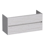 BRAUER Adore Wavy onderkast 120 met 2 softclose lades greeploos en 1 sifon uitsparing Forest Seashell OK-ARW120-1FS