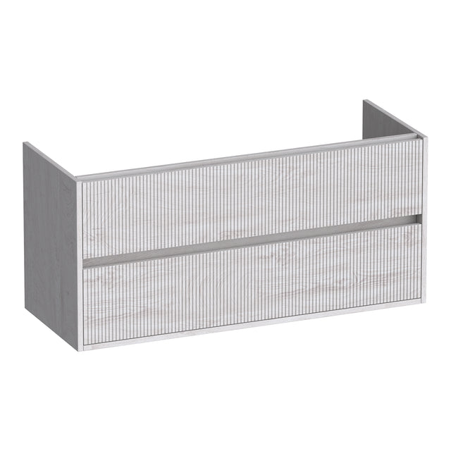 BRAUER Adore Wavy onderkast 120 met 2 softclose lades greeploos en 1 sifon uitsparing Forest Seashell OK-ARW120-1FS
