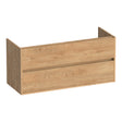 BRAUER Adore Wavy onderkast 120 met 2 softclose lades greeploos en 2 sifon uitsparingen Forest Tan OK-ARW120-2FT