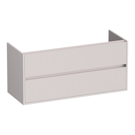 BRAUER Adore Wavy onderkast 120 met 2 softclose lades greeploos en 2 sifon uitsparingen mat zand OK-ARW120-2MS